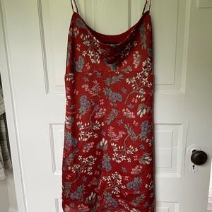 Silk cowl neck mini bodycon dress